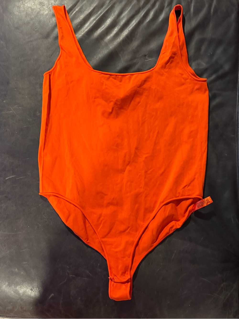 SKIMS Orange Scoop-Neck One-Piece Bodysuit